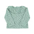 Newborn collar shirt | green w/ little flowers