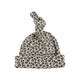 Newborn hat | Light grey w/ animal print