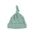 Newborn hat | green w/ little flowers