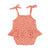 Newborn sleeveless body | terracotta w/ little flowers