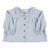 Peter pan collar blouse | Light blue chambray