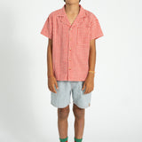 boy shorts | ecru w/ indigo stripes