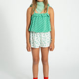 top w/ straps | green w/ black hearts allover