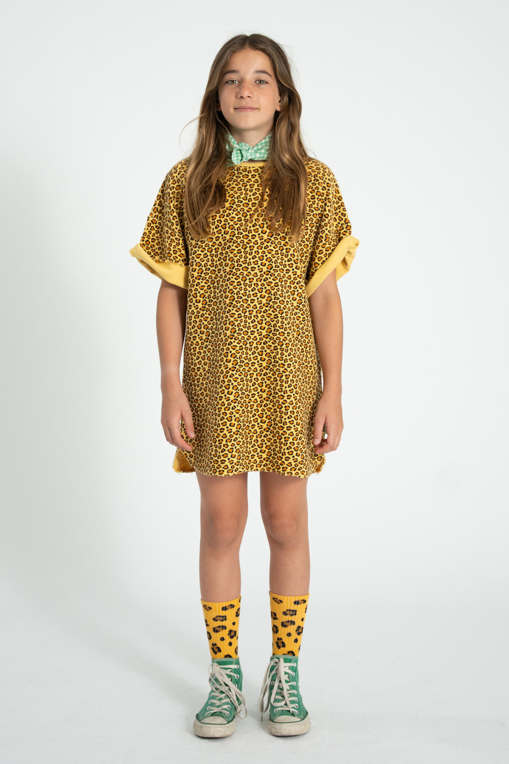 Mustard animal print socks