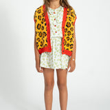 short skirt | ecru w/ yellow flowers allover