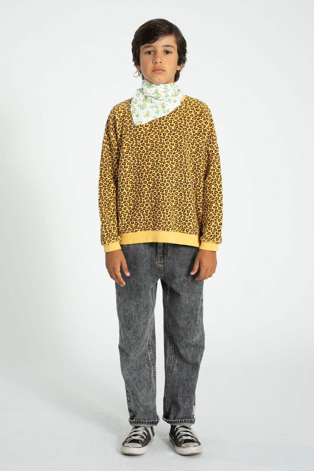 sweatshirt | mustard animal print