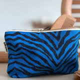 Handbag Medium | Zebra print, Blue