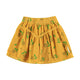 Short skirt | Yellow mustard w/ flowers allover