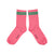 Short socks | Pink w/ green stripes