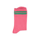 Short socks | Pink w/ green stripes