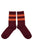 Socks | Bordeaux w/ orange stripes