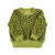 Terry cotton baby sweatshirt | Green w/ animal print