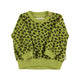 Terry cotton baby sweatshirt | Green w/ animal print