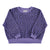 Terry cotton sweatshirt | Purple w/ animal print