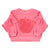 Terry cotton sweatshirt | Strawberry pink w/ red apple print