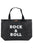 XL bag | Faded black w/ "rock & roll" print