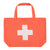 XL bag | orange w/ "first aid" print