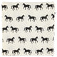 XXL swaddle/blanket | Ecru w/ black horses