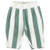 Baby Jogging Pants Ecru & Green Stripes
