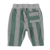 Baby Jogging Pants Grey & Green Stripes