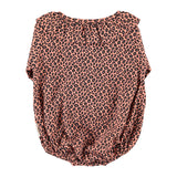 Baby Long Sleeve Romper Pink with Animal Print