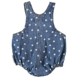 Baby Romper Washed Navy Denim with Stars