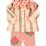Baby Shirt Light Pink with Double Stripes