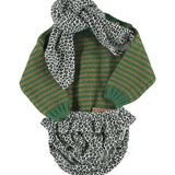 Baby Shorties Mint Green with Animal Print