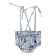 baby bloomers w/ straps | washed blue denim