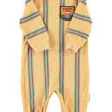 Baby Long Sleeve Babygrow Sand with Double Stripes