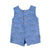 baby short jumpsuit | blue w/ black tigers