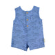 baby short jumpsuit | blue w/ black tigers