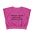 baby sleeveless sweatshirt | fuchsia w/ "3" print