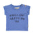 baby t'shirt | blue w/ "feelin' alive" print