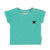 baby t'shirt | turquoise w/ black logo print