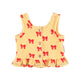 baby top | yellow w/ red bows