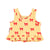 baby top | yellow w/ red bows