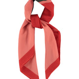 Chiffon Bandana Pink & Red with Apple Print