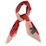 Chiffon Bandana Light Pink with Big Flowers