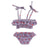 bikini | purple & white checkered w/ cherries