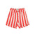 boy shorts | white & red stripes