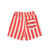 boy shorts | white & red stripes