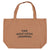 Extra large logo bag | taupe w/ grey stripes