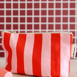 Handbag Medium | Candy Pink & Tomato Stripes