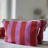 Handbag Medium | Pink & Tomato Stripes