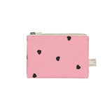 Handbag Small | Black Hearts, Pink