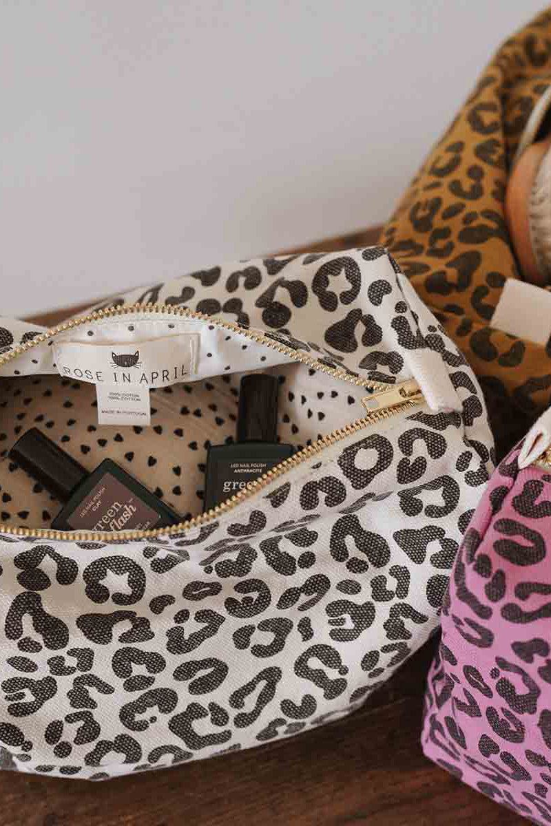 Toilet bag | animal print, Greige and Black