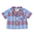 baby hawaiian shirt | blue checkered