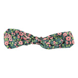 Headband with Bow Green with Multicolor Flowers