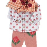 Baby Jacket Shirt Light Blue Denim with Red Dots